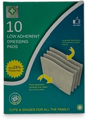 A+E Low Adherent Dressing Pads 5cm x 5cm 10 Pack