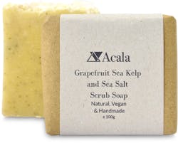 Acala Grapefruit, Sea Kelp and Sea Salt Scrub Soap 100g