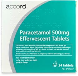Accord Paracetamol 500mg 24 Effervescent Tablets