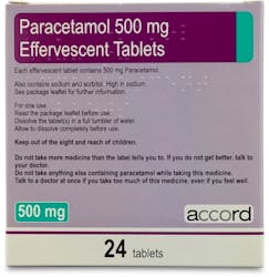 Accord Paracetamol 500mg Effervescent 24 Tablets