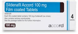 Accord Sildenafil 100mg (PGD) 4 Tablets