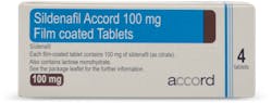 Accord Sildenafil 100mg Film Coated Tablets 4 Pack (PGD)