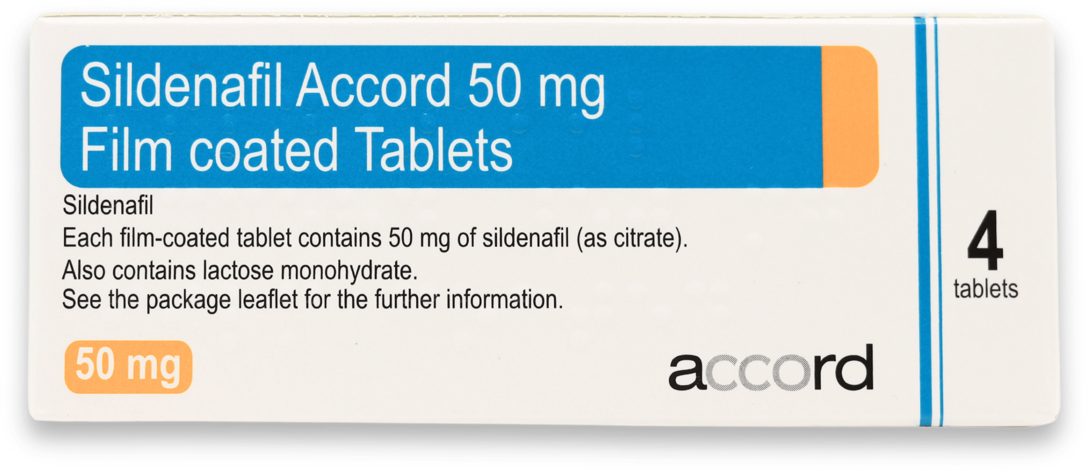 Accord Sildenafil 50mg 4 Tablets