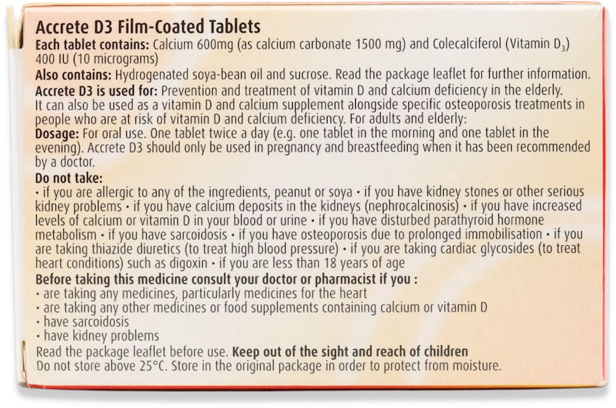Accrete D3 60 Film-Coated Tablets - 2