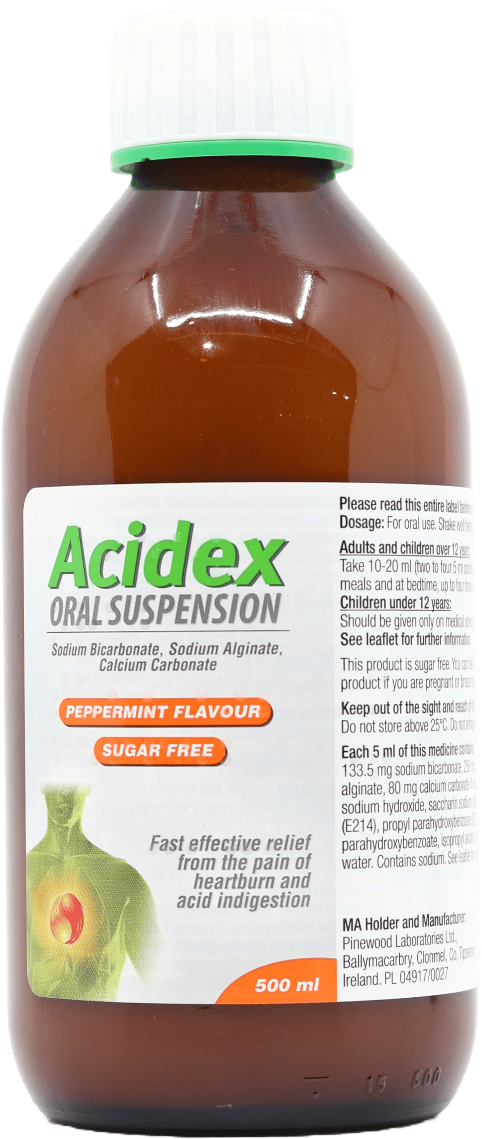 Acidex  Oral Suspension Peppermint 500ml