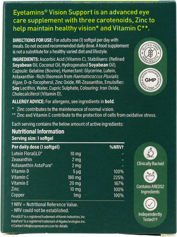 Eyetamins Vision Support 30 Softgels - 2
