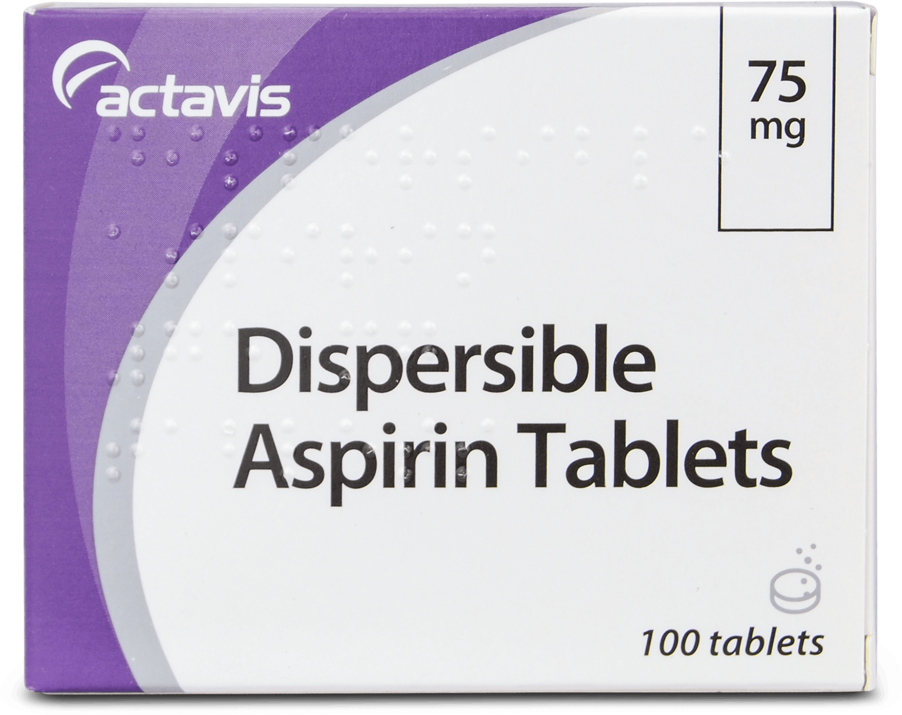 Buy Actavis Dispersible Aspirin 75mg 100 Tablets medino