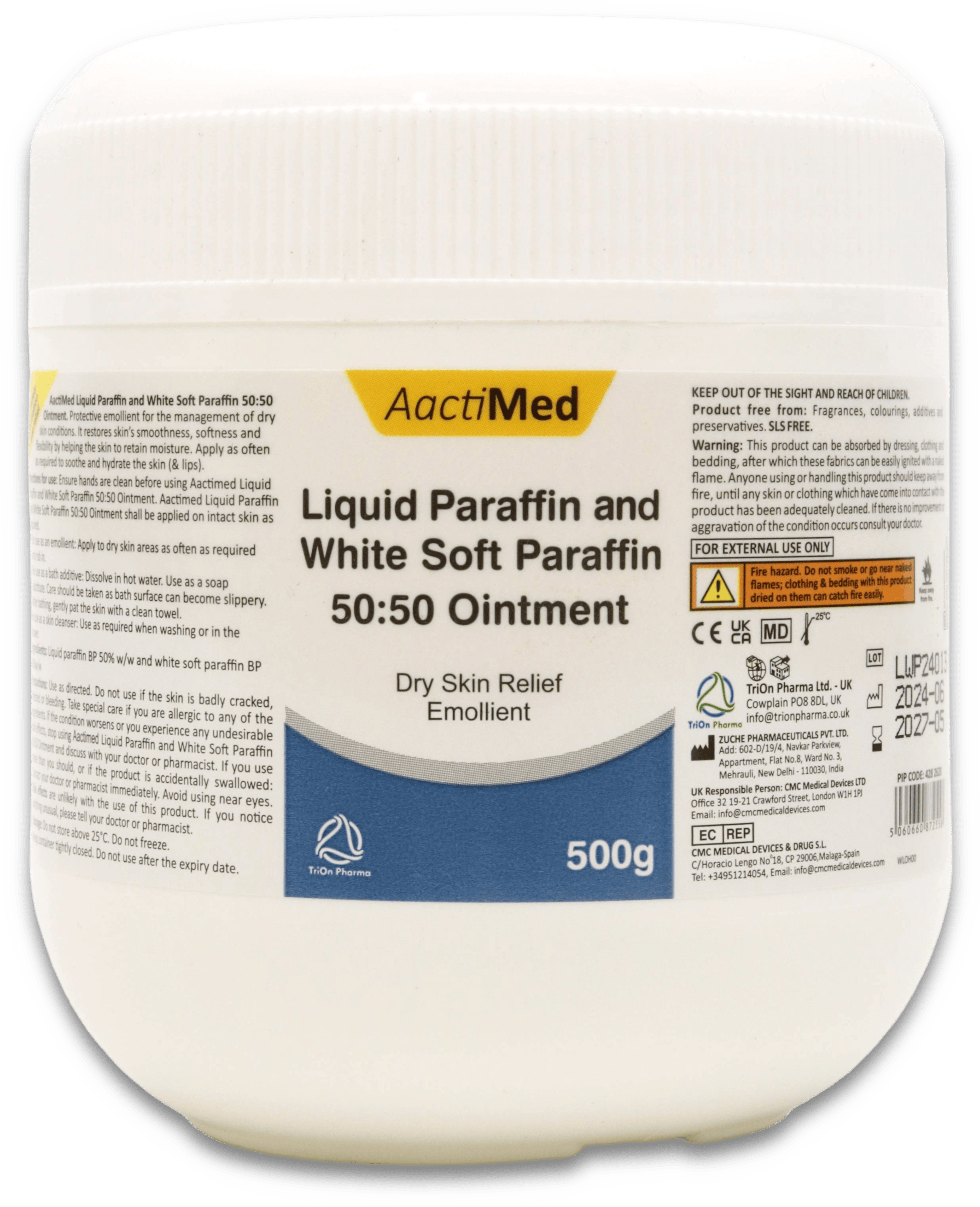 ActiMed Paraffin Ointment with Liquid & White Soft 50:50 500g