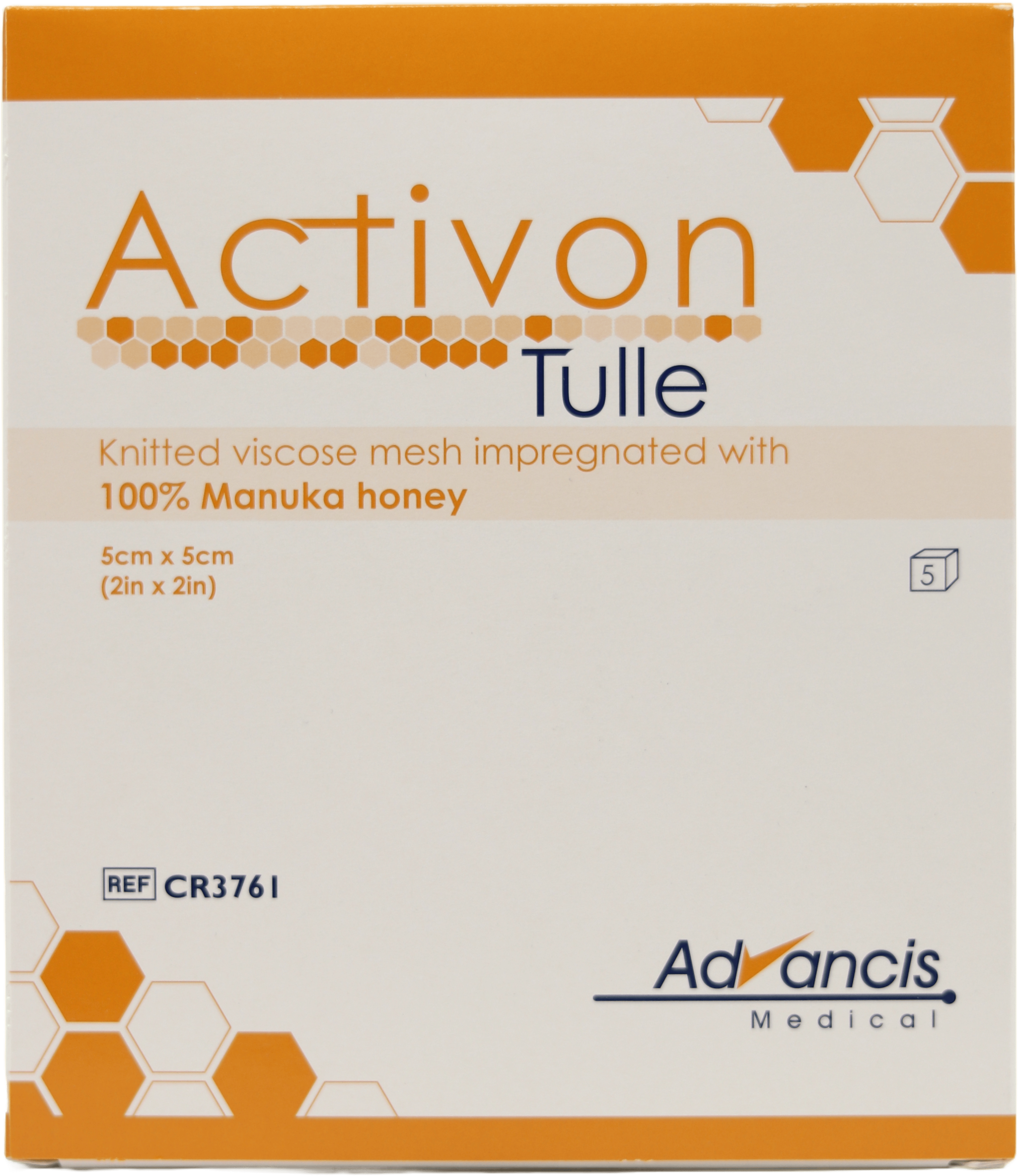 Activon Tulle with Medical Grade Manuka Honey 5cm x 5cm