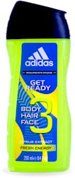 Adidas Get Ready Body Hair & Face Wash 250ml