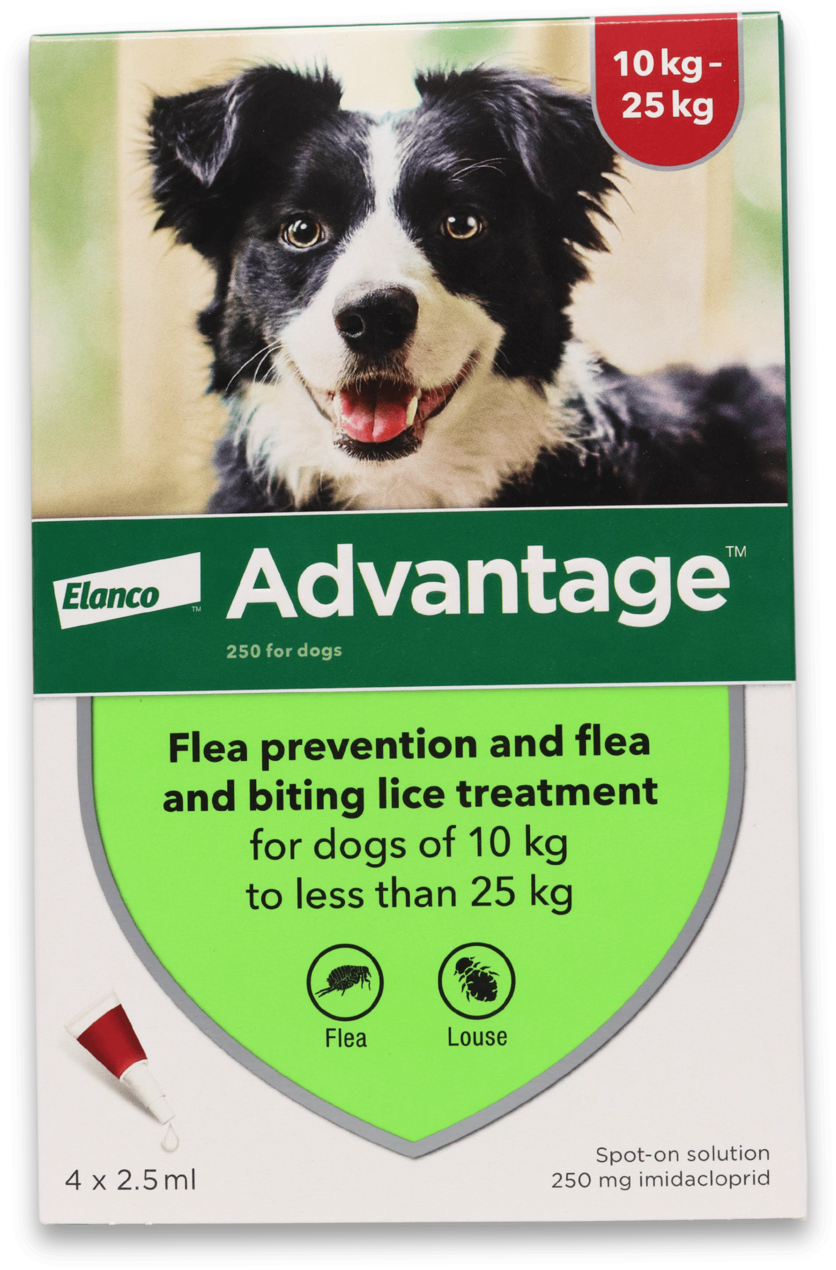 Advantage Flea Treatment for Dogs 10-25kg 4 Pack