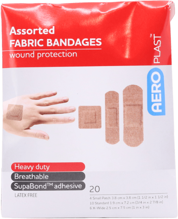 Aero Fabric Assorted Plasters 20 Plasters