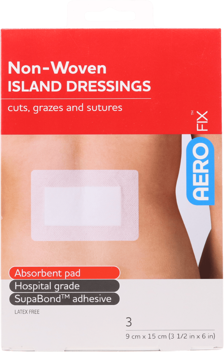Aero Non Woven Island Dressings 9cm x 15cm 3 Dressings