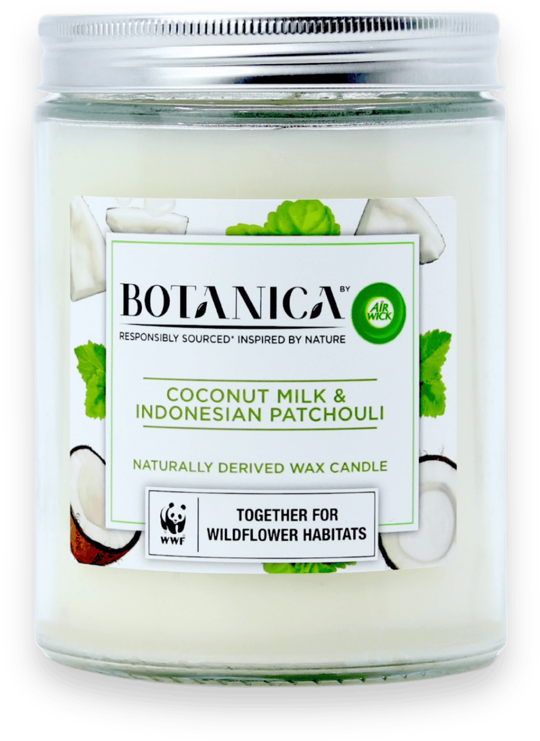 Air Wick Botanica Coconut Milk & Indonesian Patchouli Candle 500g