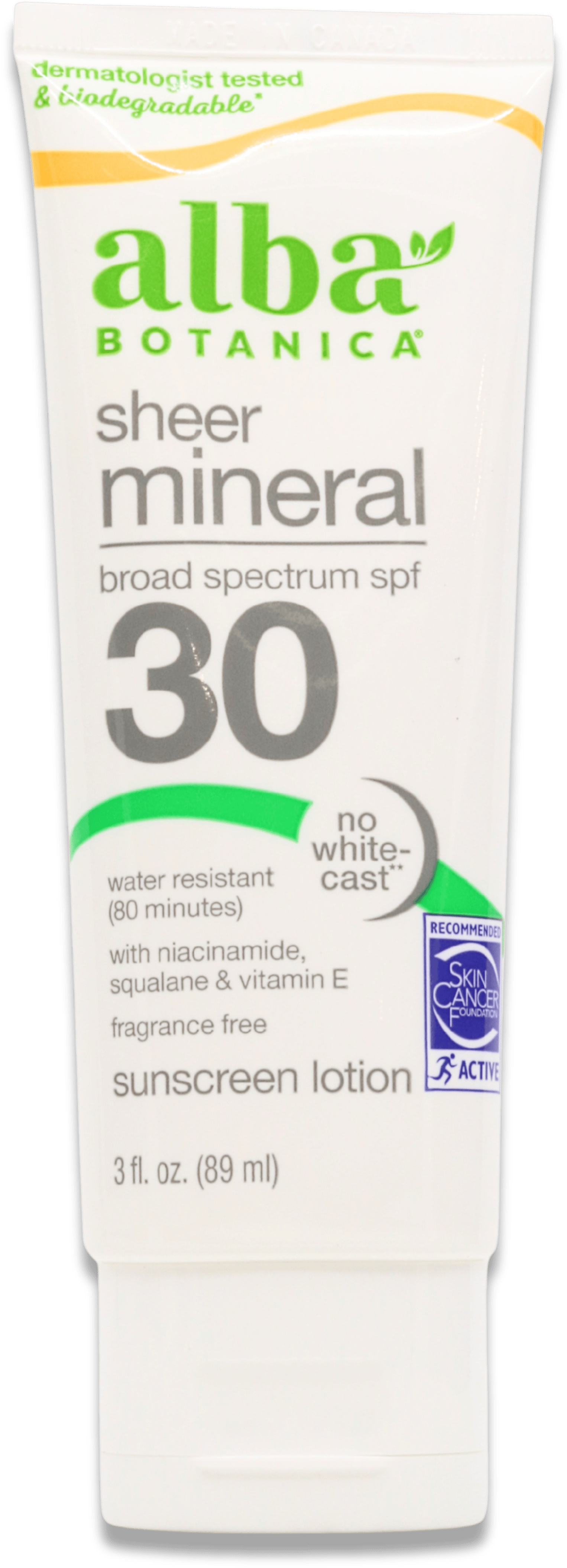 Alba Botanica Sheer Mineral SPF30 Sunscreen Lotion 89ml