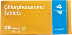 Allergy Relief - Almus Chlorphenamine 4mg 28 Tablets