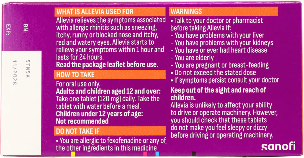 Allevia 120mg 30 Tablets - 2