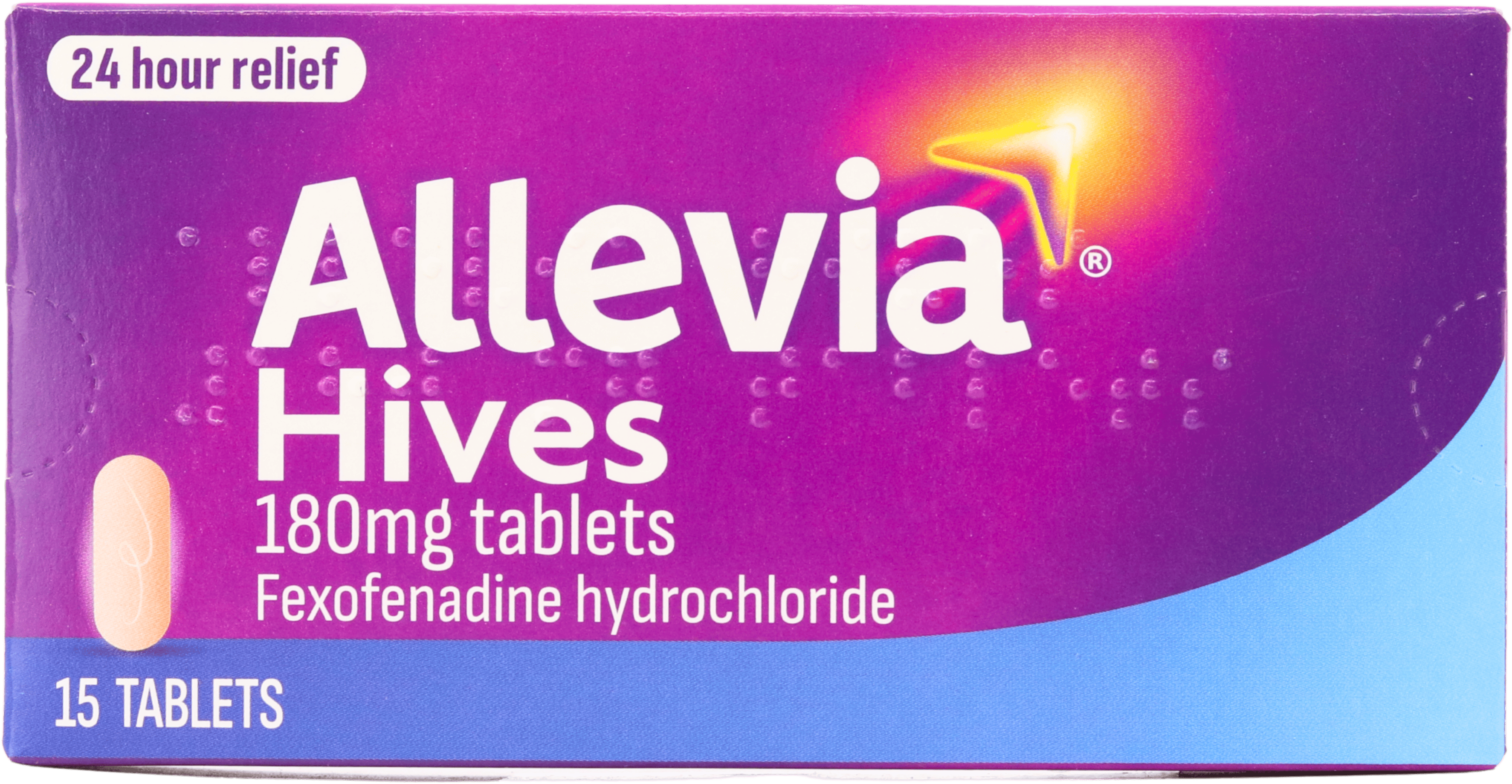 Allevia Hives 180mg Fexofenadine 15 Tablets