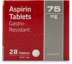 Almus Aspirin 75mg 28 Tablets