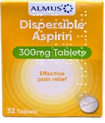Almus Dispersible Aspirin 300mg 32 Tablets