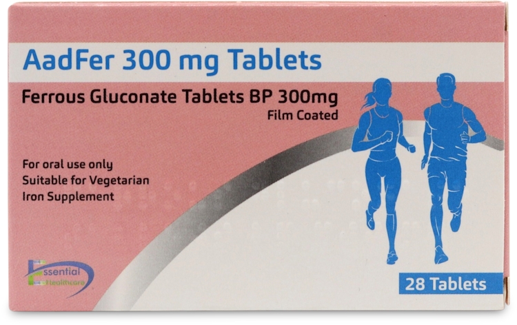 Aadfer Ferrous Gluconate 300mg 28 Tablets