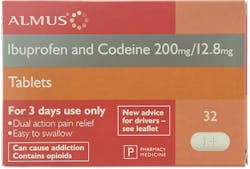 Almus Ibuprofen and Codeine 200mg/12.8mg 32 Tablets