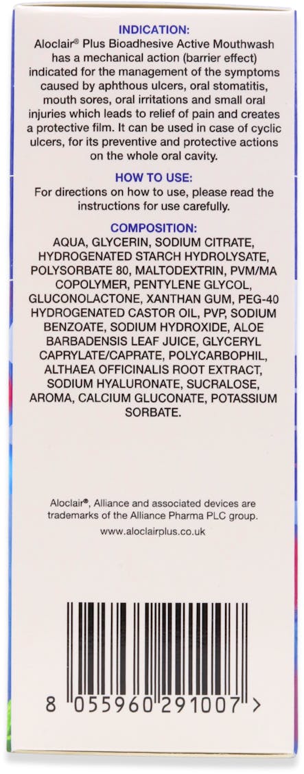 Aloclair Plus Bioadhesive Active Mouthwash 120ml - 2