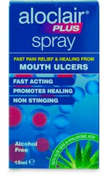 Alliance Aloclair Plus Spray Mouth Ulcer Treatment 15ml