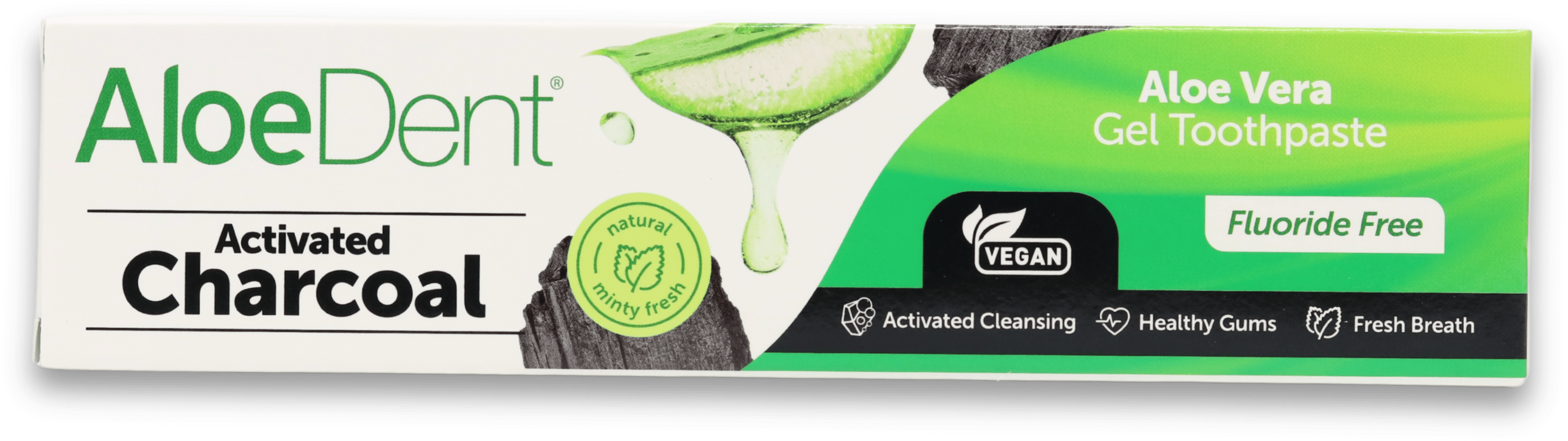 AloeDent Charcoal Fluoride Free Gel Toothpaste 100ml