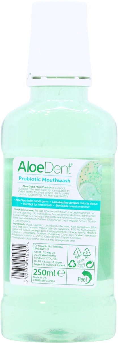 AloeDent Probiotic Fluoride Free Mouthwash 250ml - 2