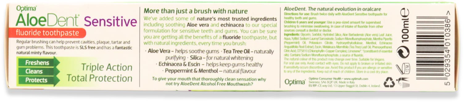 AloeDent Sensitive Toothpaste with Fluoride 100ml - 2