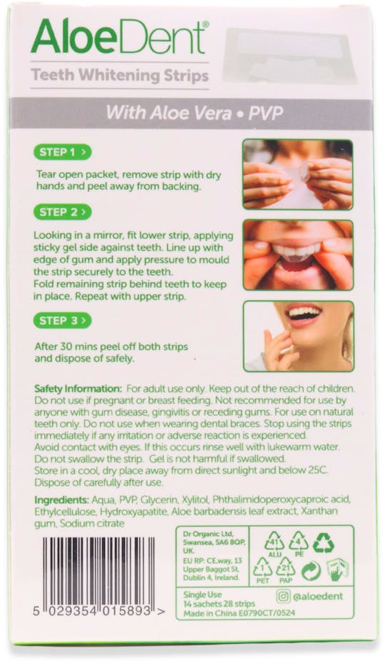 AloeDent Teeth Whitening Strips 14 Day Treatment - 2
