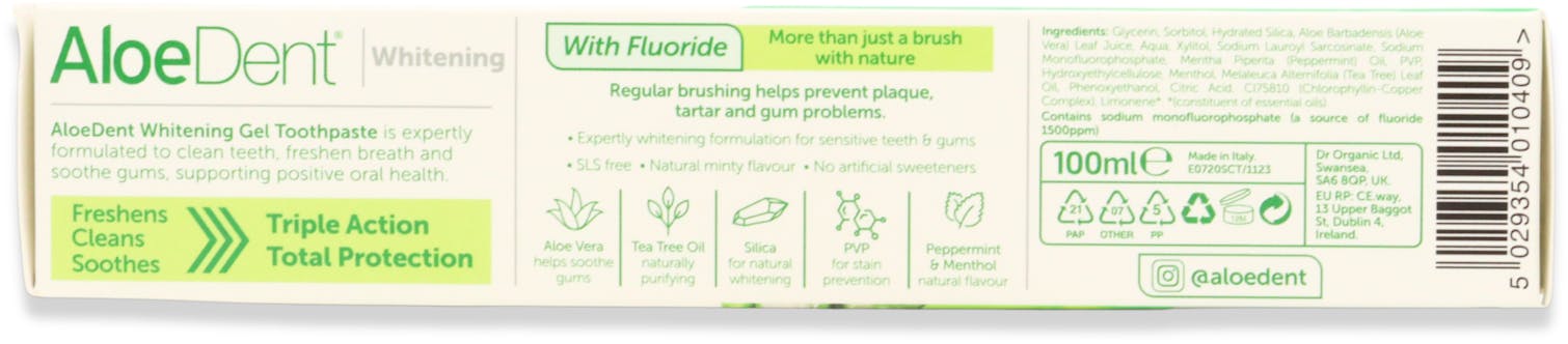 AloeDent Whitening Toothpaste with Fluoride 100ml - 3
