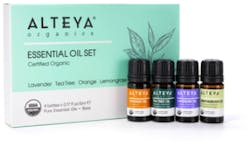 Alteya Essential Oils Set - Lavender, Tea Tree, Orange, Lemongrass 4 x 5ml