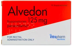 Alvedon Paracetamol Suppositories 125mg 10 Pack