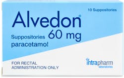 Alvedon Paracetamol Suppositories 60mg 10 Pack