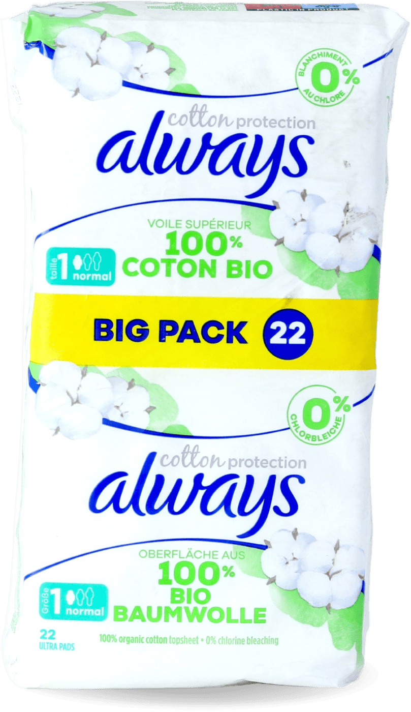 Always Cotton Protection Normal Wings 22 Pack