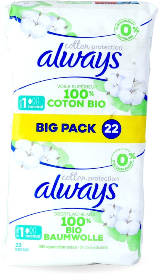 Always Cotton Protection Normal Wings 22 Pack
