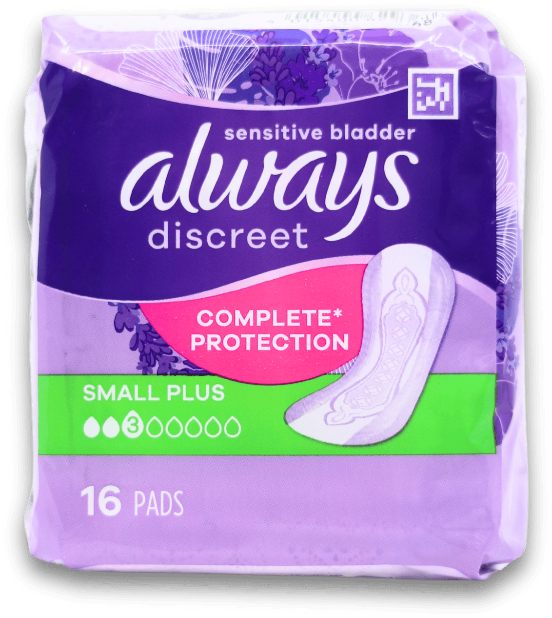 Always Discreet Pads Small Plus 16 Pack