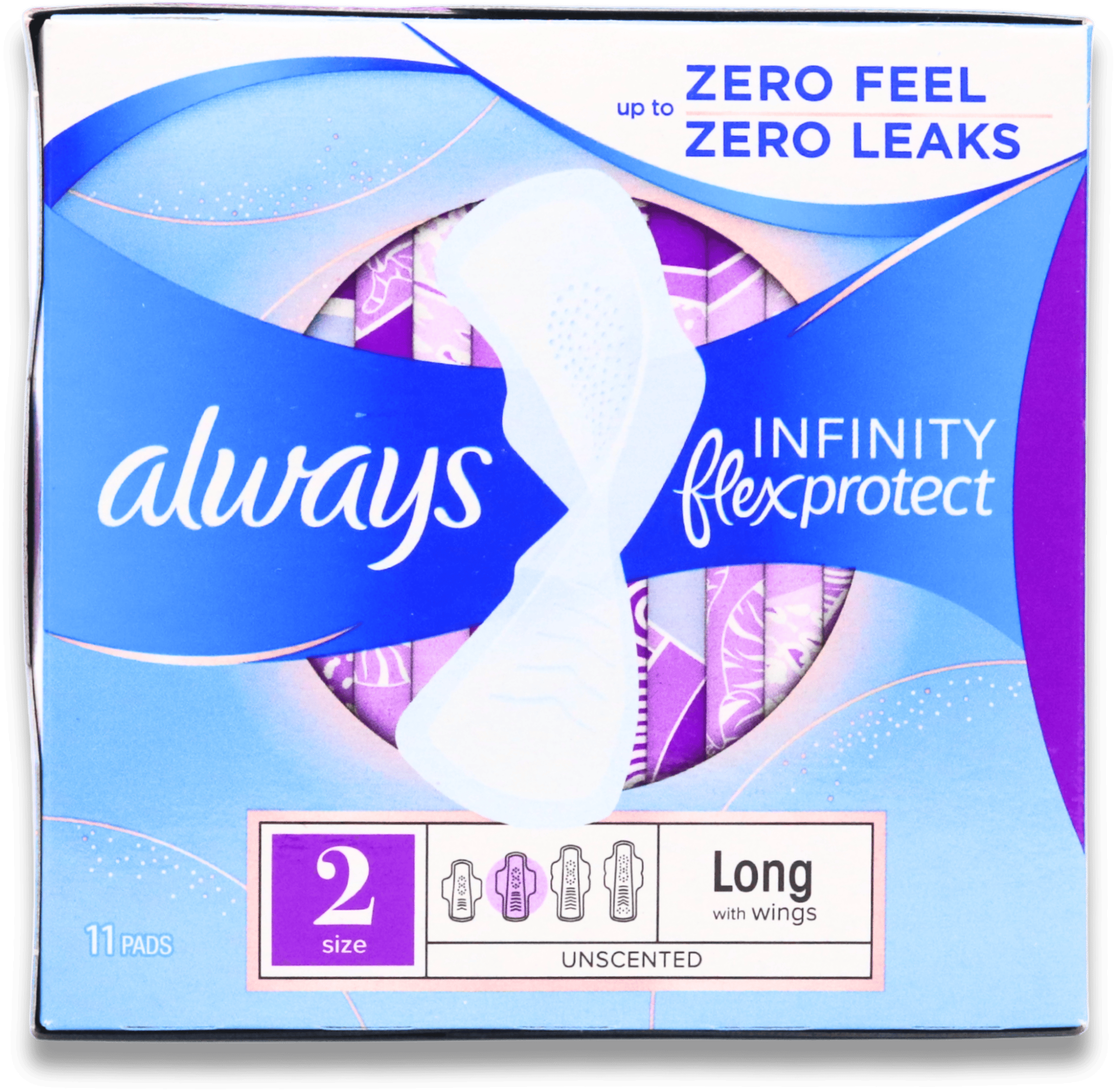 Always Infinity FlexProtect Long Pads with Wings 11 Pack