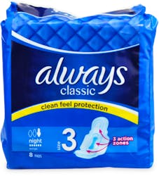 Always Maxi Classic Night Pads 8 Pack
