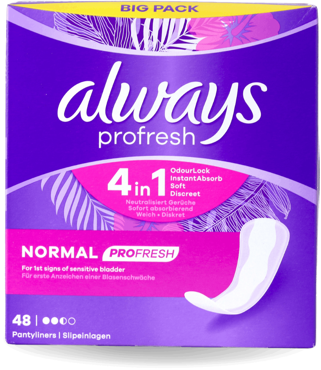 Always Profresh Liners Normal 48 Pack