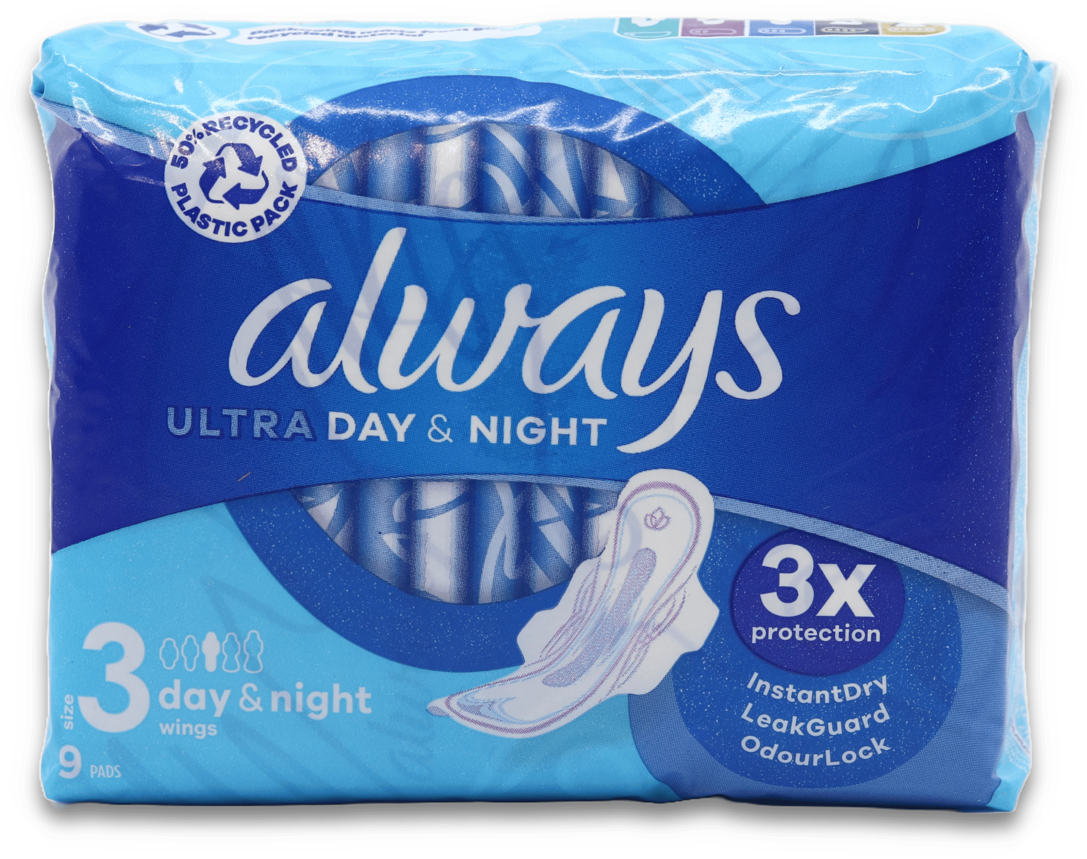 Always Ultra Day & Night Sanitary Pads 9 Pack