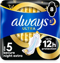 Always Ultra Secure Night Wings Size 5 pack of 8