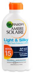 Garnier Ambre Solaire Light and Silky Sun Cream SPF15 200ml