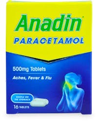 Anadin Paracetamol 500mg 16 Tablets