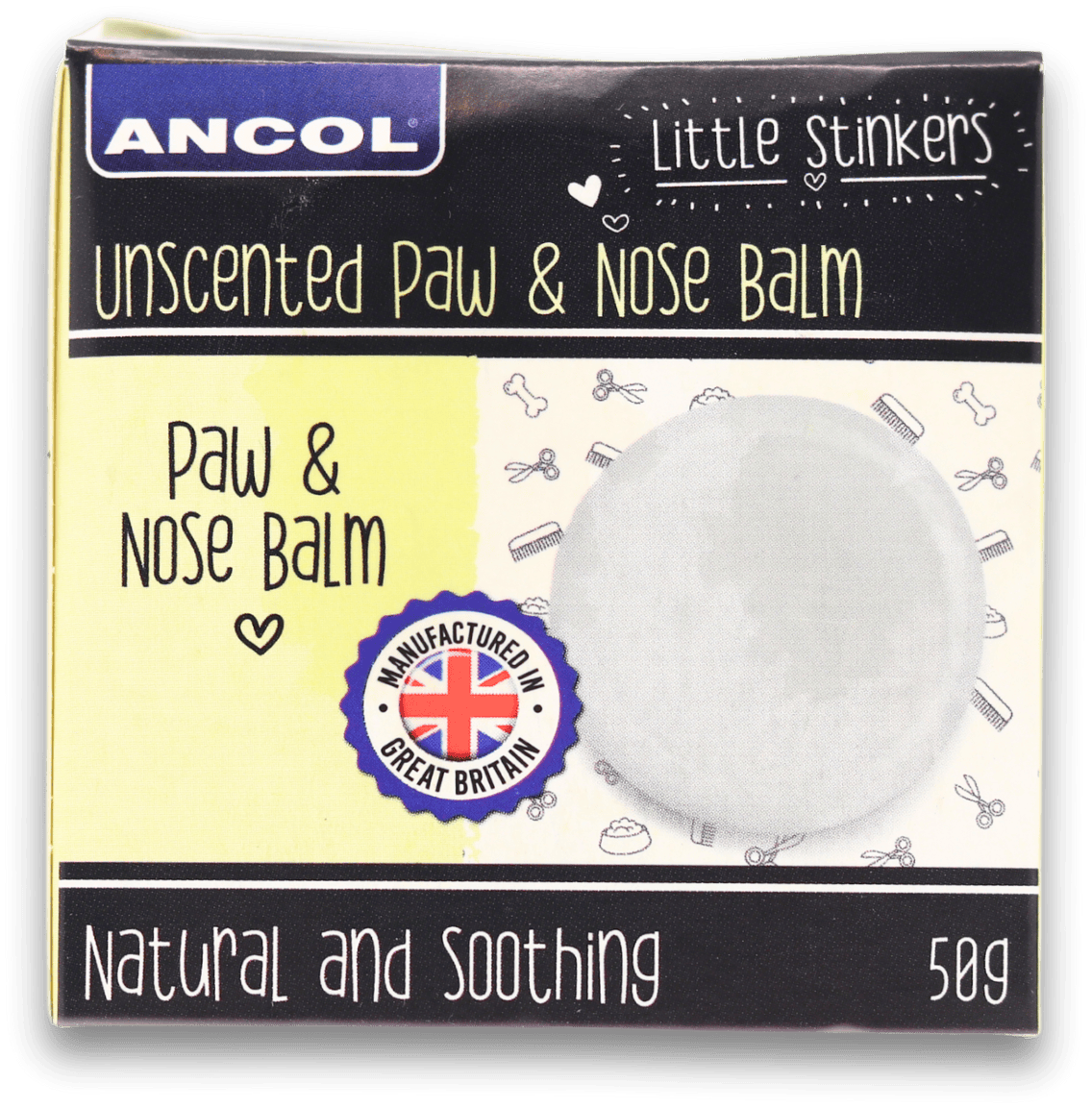 Ancol Little Stinkers Unscented Paw & Nose Balm 50g