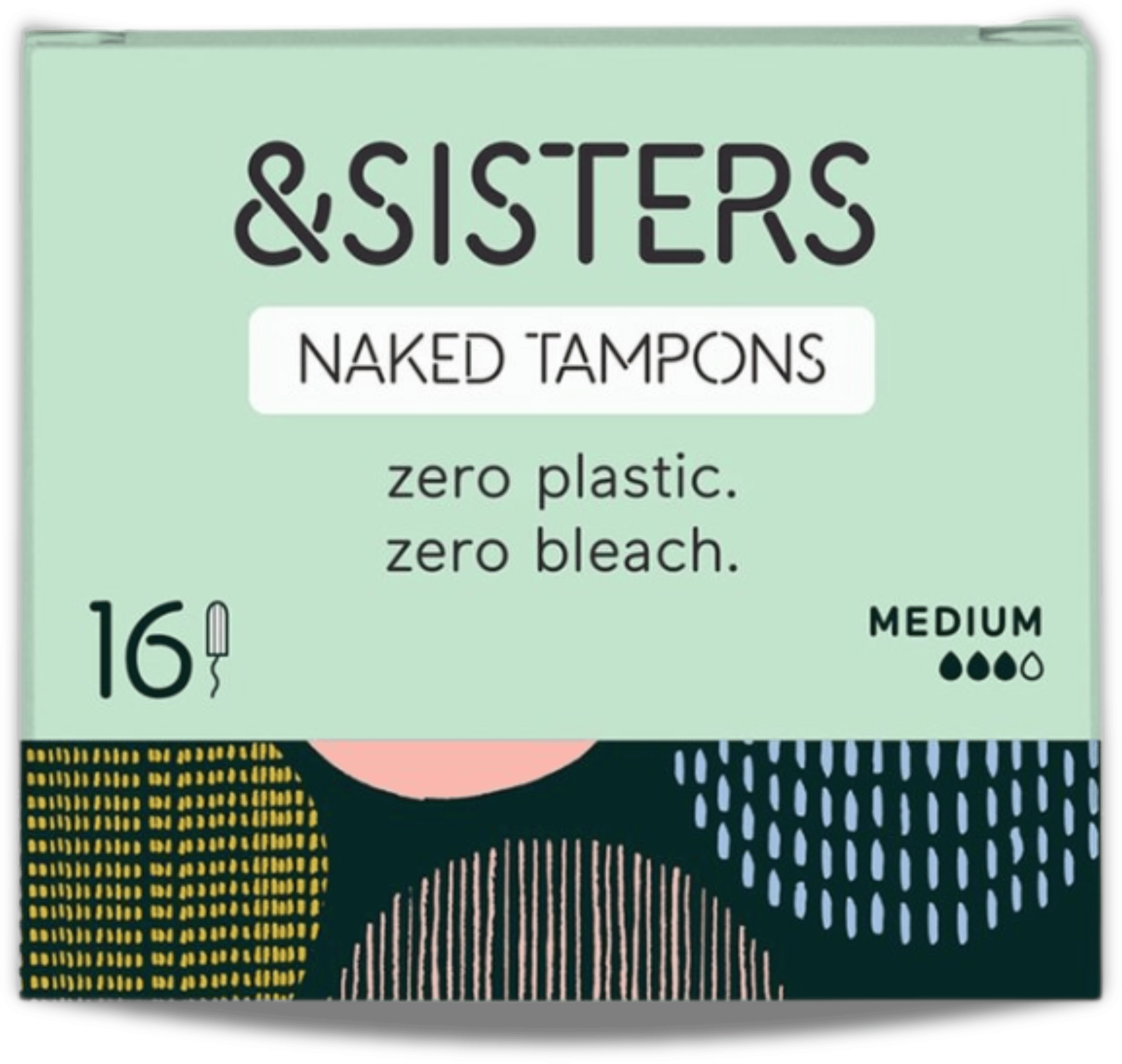 &SISTERS Naked Tampons Medium 16 Pack