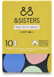 &SISTERS Organic Cotton Pads with Wings Light 10 pack