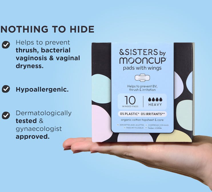 &SISTERS by Mooncup Pads with Wings Heavy/Night 12 Pack - 2